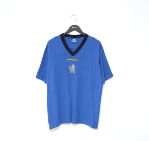 1995/97 CHELSEA Vintage Umbro Football Training T Shirt (L) Zola Wise Vialli Era