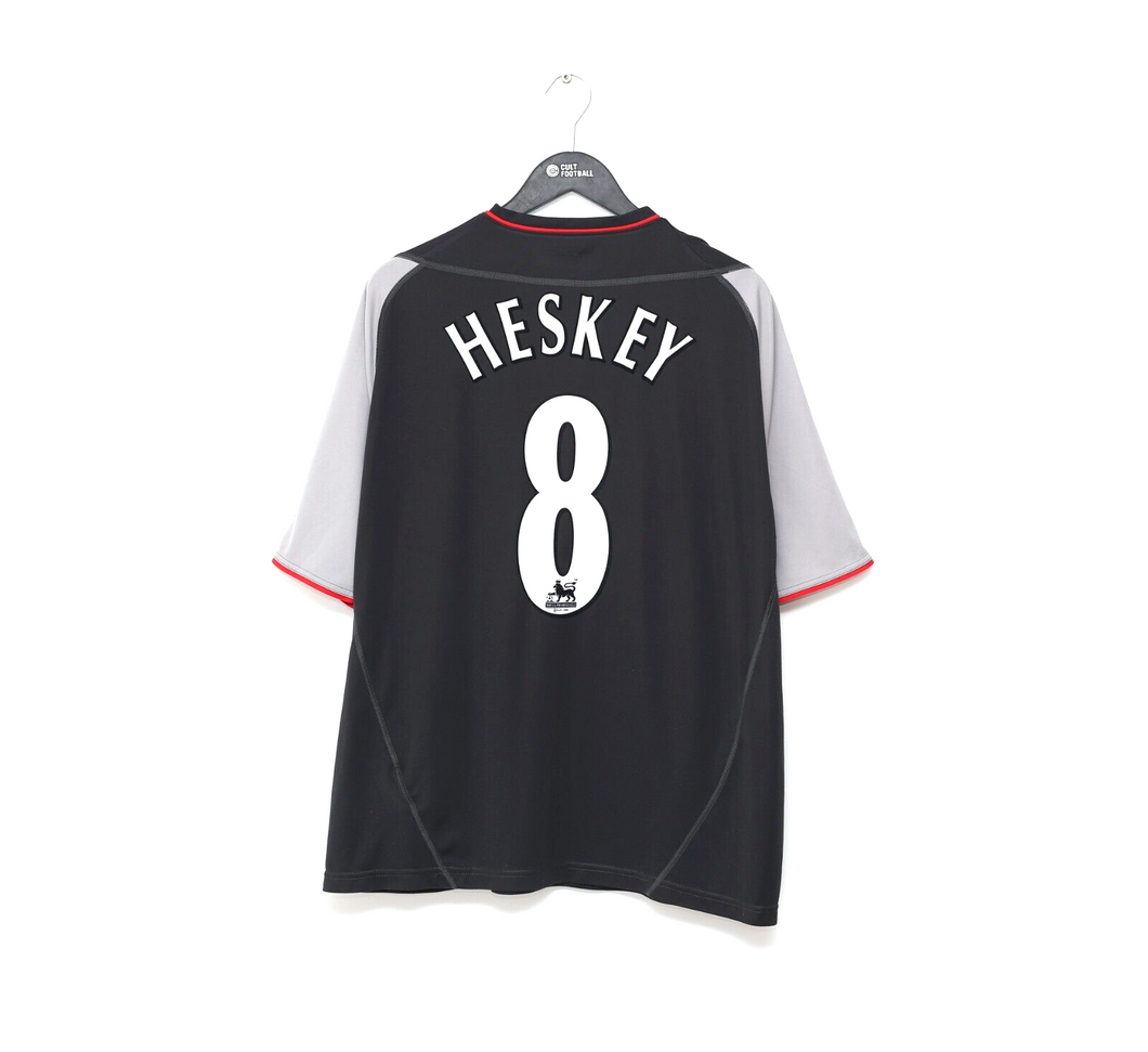 2002/04 HESKEY #8 Liverpool Vintage Reebok Away Football Shirt Jersey (XL)