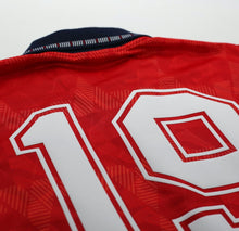 Load image into Gallery viewer, 1990/92 GASCOIGNE #19 England Retro Umbro Away Football Shirt (S) Italia 90
