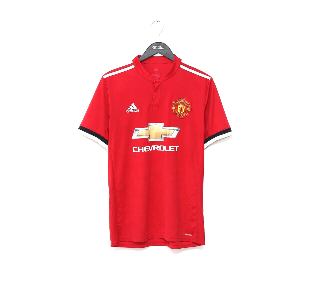 2017/18 MANCHESTER UNITED Vintage adidas Home Football Shirt (M)