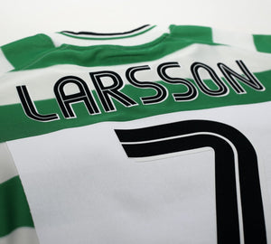 2001/03 LARSSON #7 Celtic Vintage Umbro European Home Football Shirt (XL) Sweden