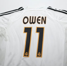 Load image into Gallery viewer, 2004/05 OWEN #11 Real Madrid Vintage adidas MATCH ISSUE Home Football Shirt (L)
