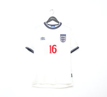 Load image into Gallery viewer, 1999/01 GERRARD #16 England Vintage Umbro Home Football Shirt (L) Euro 2000
