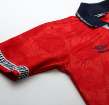 Load image into Gallery viewer, 1990/92 GASCOIGNE #19 England Retro Umbro Away Football Shirt (S) Italia 90
