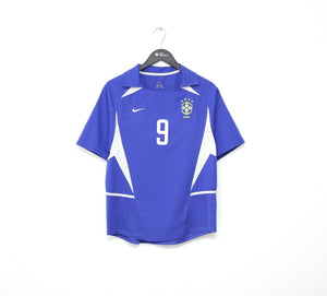 2002/04 RONALDO #9 Brazil Vintage Nike WC 2002 Away Football Shirt (S)
