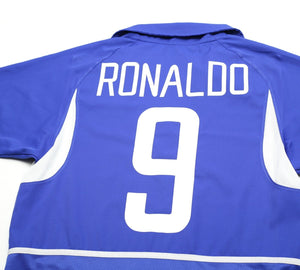 2002/04 RONALDO #9 Brazil Vintage Nike WC 2002 Away Football Shirt (S)