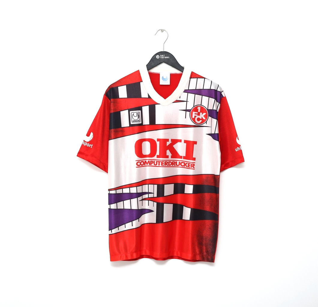 1991/92 KAISERSLAUTERN Vintage Uhlsport Home Football Shirt Jersey (M)