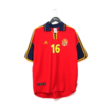 Load image into Gallery viewer, 2000/02 MENDIETA #16 Spain Vintage adidas Home Football Shirt (XL) Euro 2000
