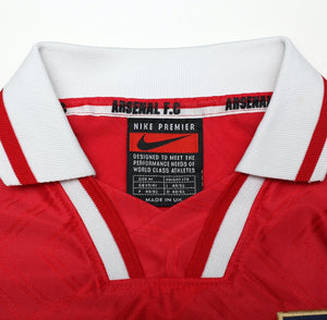 1996/98 WRIGHT #8 Arsenal Vintage Nike Home Football Shirt Jersey (M)
