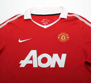 2010/11 CHICHARITO #14 Manchester United Vintage Nike Home Football Shirt (L)