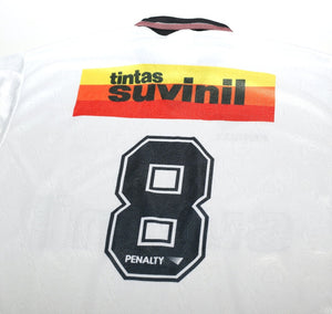 1996 EDMUNDO #8 Corinthians Vintage Penalty Home Football Shirt Jersey (M)