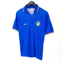 Load image into Gallery viewer, 1990 MALDINI #7 Italy Vintage Diadora Home Football Shirt Italia 90 (M) AC Milan
