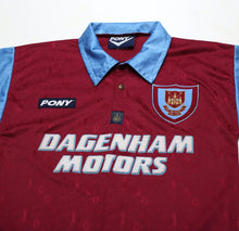 Load image into Gallery viewer, 1995/97 DICKS #3 West Ham United Vintage PONY Football Shirt (S)

