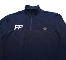Load image into Gallery viewer, FRED PERRY Men&#39;s 1/4 Zip Navy Track Top Jacket (L)

