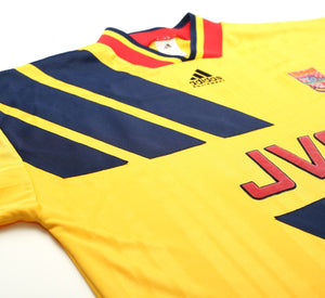 1993/94 WRIGHT #8 Arsenal Vintage adidas Equipment Away Football Shirt (L) 40/42