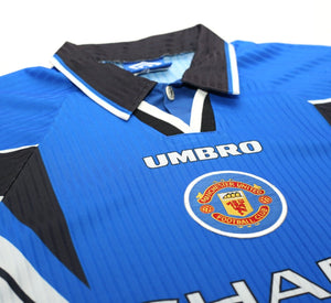 1996/98 CANTONA #7 Manchester United Vintage Umbro Third Football Shirt (L)