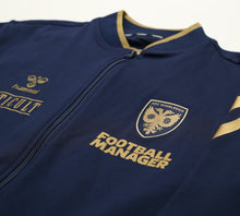 Load image into Gallery viewer, 2022/23 WIMBLEDON Hummel Match Worn Football Track Top (M) FOOTBALL MANAGER
