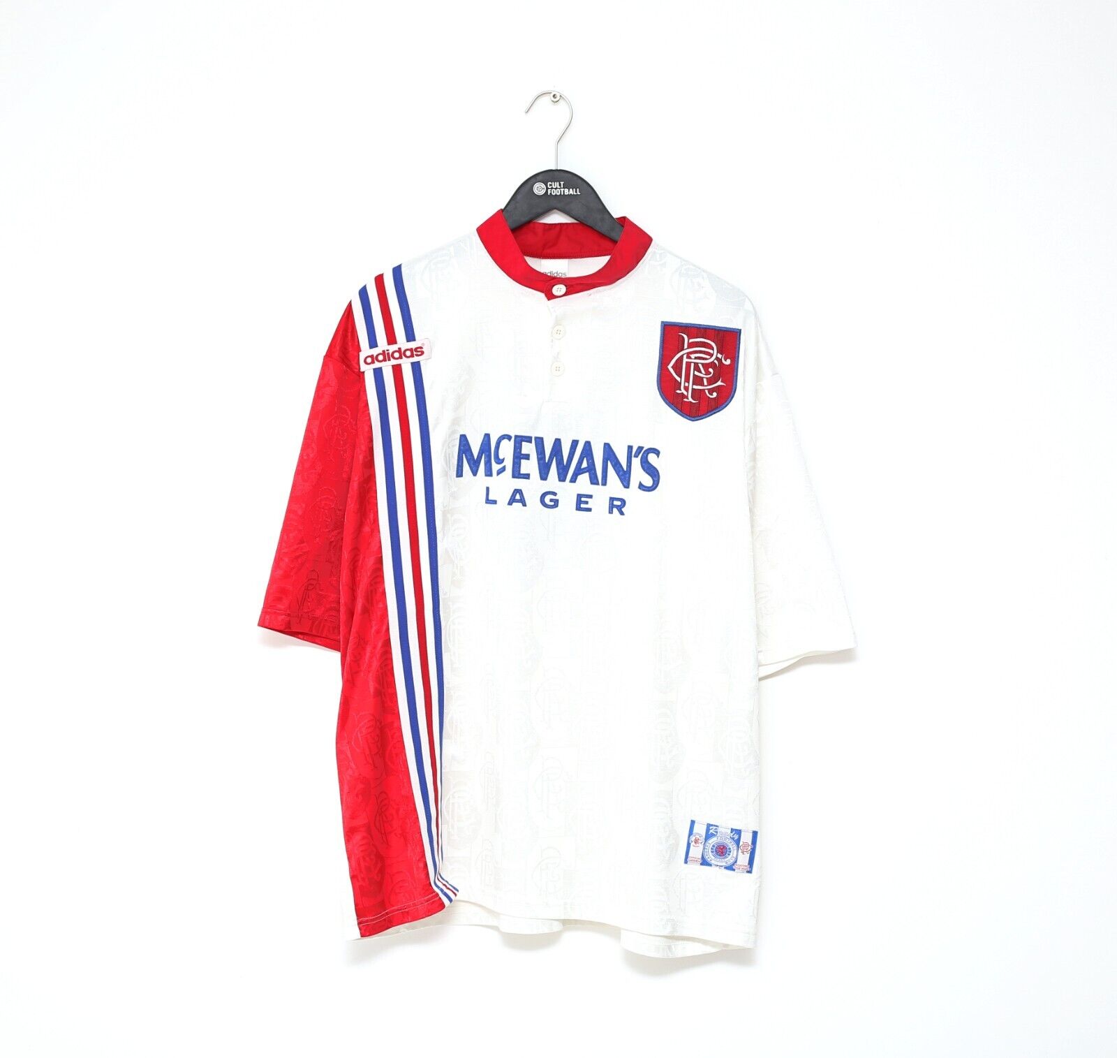 1996/97 GASCOIGNE #8 Rangers Vintage adidas Away Football