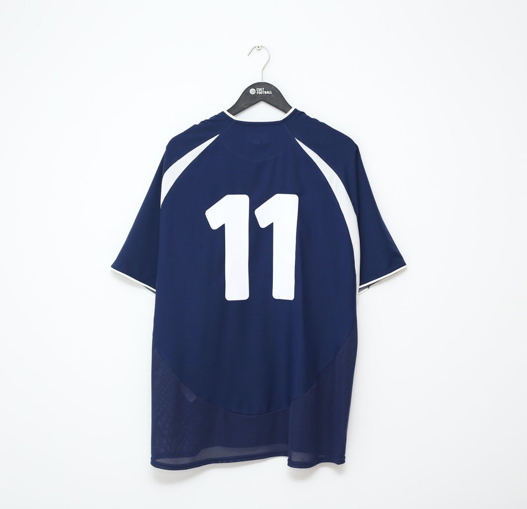 2003/05 McFADDEN #11 Scotland Vintage Diadora Home Football Shirt (L) Everton