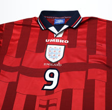 Load image into Gallery viewer, 1997/99 SHEARER #9 England Vintage Umbro Away Football Shirt (M) Le Tournoi
