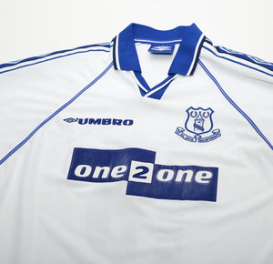 1998/99 MATERAZZI #15 Everton Vintage Umbro Away Football Shirt (L) Italy Inter