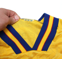 Load image into Gallery viewer, 1994/95 SWEDEN Vintage adidas WC 94 Home Football Shirt (L) Larsson Era
