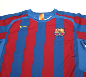 2005/06 RONALDINHO #10 Barcelona Vintage Nike Home Football Shirt Jersey (L)