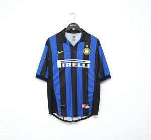 1998/99 RONALDO #9 Inter Milan Vintage Nike Home Football Home Shirt (L) R9