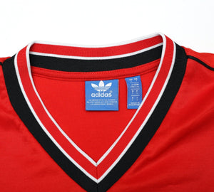 1985 HUGHES #9 Manchester United adidas Originals FA Cup Football Shirt (M/L)