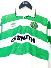Load image into Gallery viewer, 1989/91 CELTIC Vintage Umbro Home Football Shirt Jersey (XL) Nicholas, Collins
