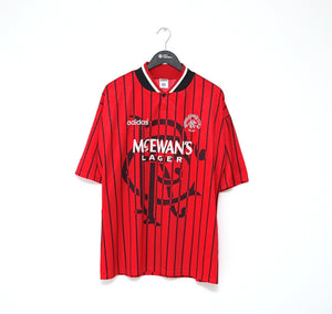 1994/95 LAUDRUP #11 Rangers Vintage adidas Away Football Shirt Jersey (XL)