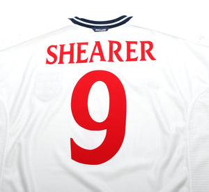 1999/01 SHEARER #9 England Vintage Umbro Home Football Shirt (L) Euro 2000