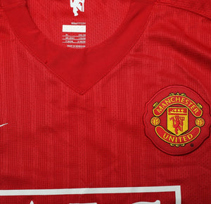 2007/09 RONALDO #7 Manchester United Vintage Nike Home Football Shirt (XL)