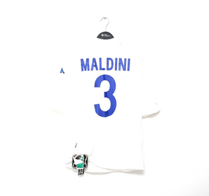 2002 MALDINI #3 Italy Vintage Kappa Away Football Shirt (L/XL) WC 2002 BNWT