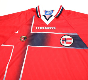 1997/98 NORWAY Vintage Umbro Home Football Shirt Jersey (L)