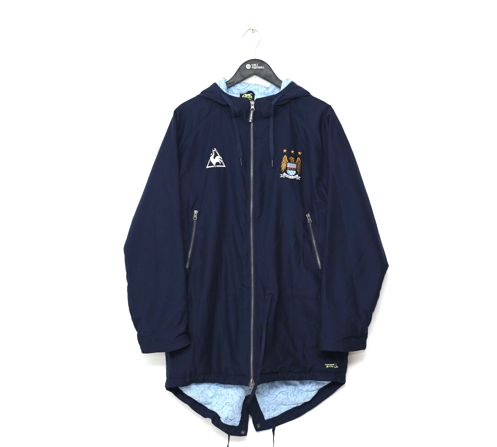2007 08 MANCHESTER CITY Vintage le coq sportif Football Parka Jacket M