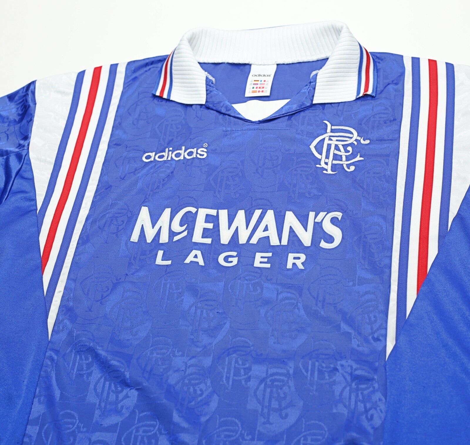 1995/96 GASCOIGNE #8 Rangers Vintage adidas Away Football Shirt