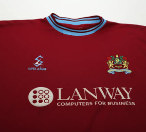 2001/02 BURNLEY FC Vintage MitreSuper League Home Football Shirt Jersey (XL)