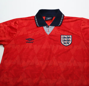 1990/92 GASCOIGNE #19 England Retro Umbro Away Football Shirt (S) Italia 90