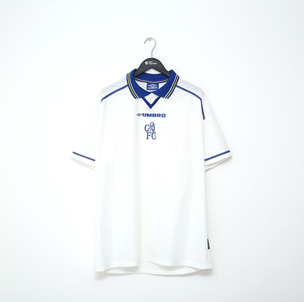 1998/99 CHELSEA Vintage Umbro Player Issue Away Football Shirt (XL)