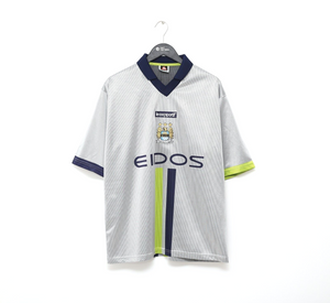 2000/02 GOATER #10 Manchester City Vintage le coq sportif Football Shirt (L)