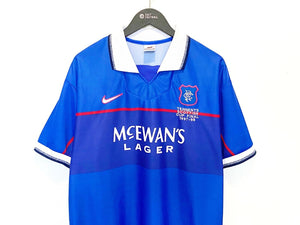 1997/98 McCOIST #12 Rangers Vintage Nike Home Scottish Cup Final Shirt (XL)