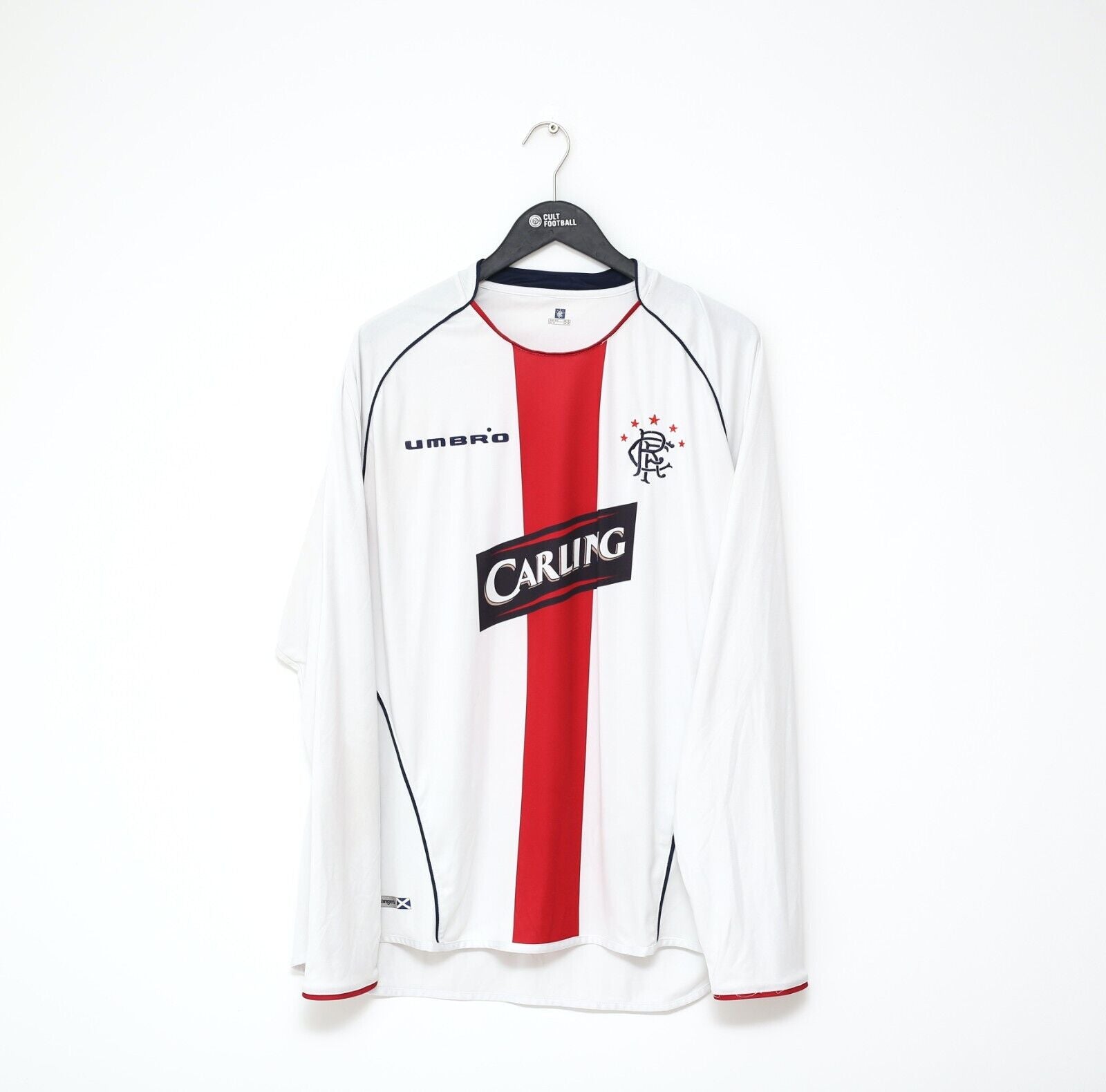 2005/06 RANGERS Vintage Umbro LS Away Football Shirt Jersey (XXL