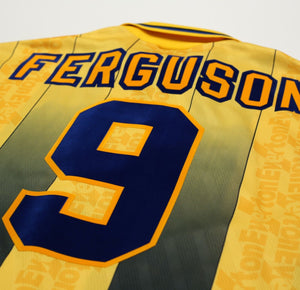 1996/97 FERGUSON #9 Everton Vintage Umbro Away Football Shirt (L)