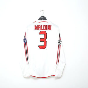 2004/05 MALDINI #3 AC Milan adidas Player Issue Spec UCL Away Football Shirt (L)