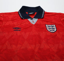 Load image into Gallery viewer, 1990/92 GASCOIGNE #19 England Retro Umbro Away Football Shirt (S) Italia 90
