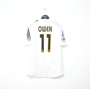 2004/05 OWEN #11 Real Madrid Vintage adidas MATCH ISSUE Home Football Shirt (L)