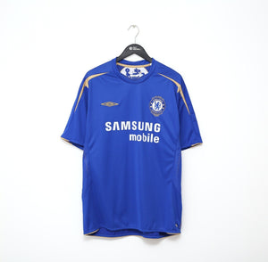 2005/06 J. COLE #10 Chelsea Vintage Umbro UCL Home Football Shirt Jersey (XL)