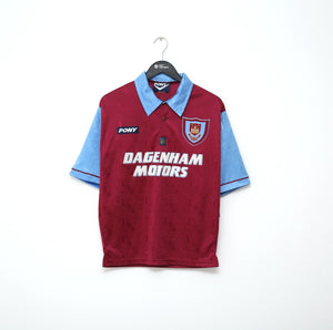 1995/97 DICKS #3 West Ham United Vintage PONY Football Shirt (S)