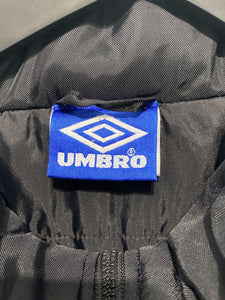 2000/02 MANCHESTER UNITED Vintage Umbro Bench Coat Jacket (M) Beckham Scholes